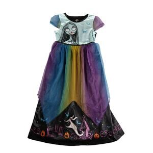 Nightmare Before Christmas Costume Girls Medium Halloween Kids Long Sally NWT